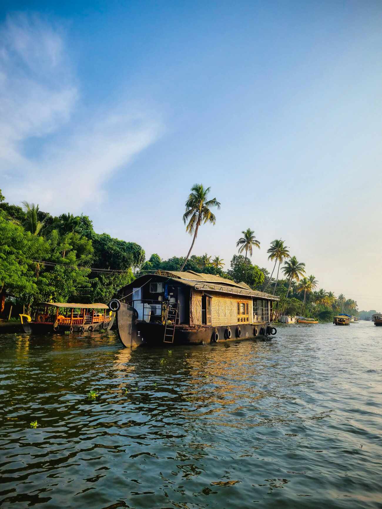 Houseboat route on an Alleppey backwater tour