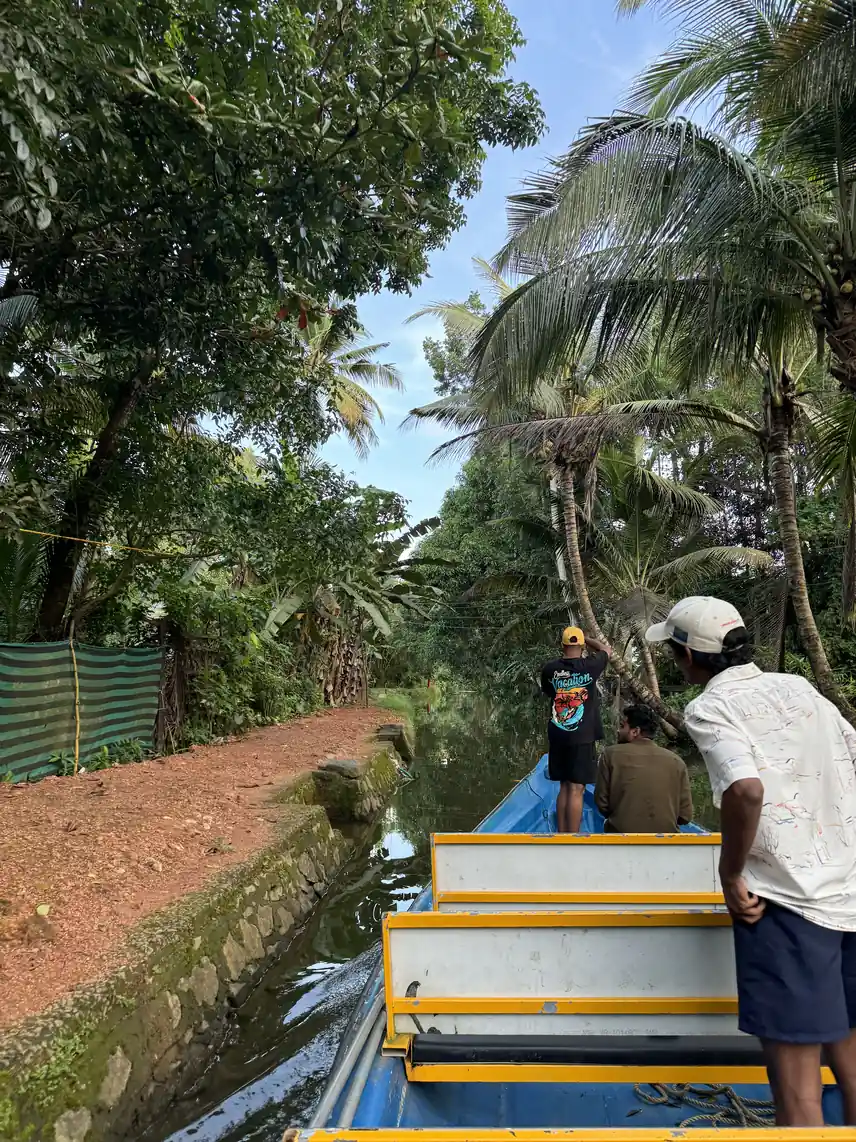 Country boat ride through village canals in Alleppey