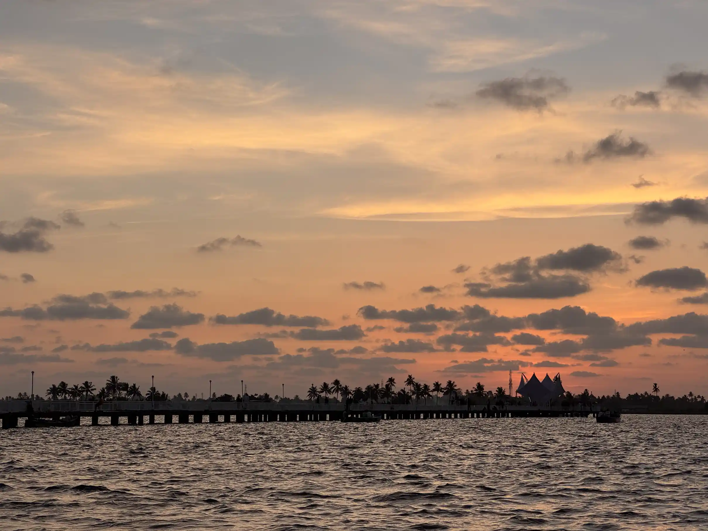 Open-water sunset spot in Alleppey